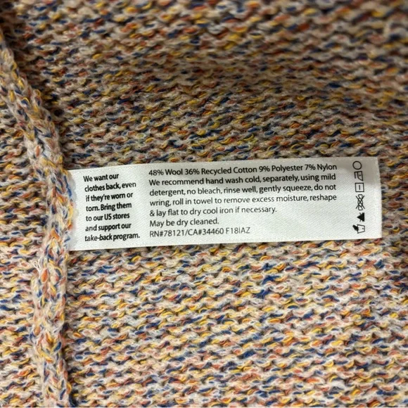 Eileen Fisher Almand Wool/ Recycled Cotton Round Neck Knit Cardigan Size M $248 - Picture 5 of 6